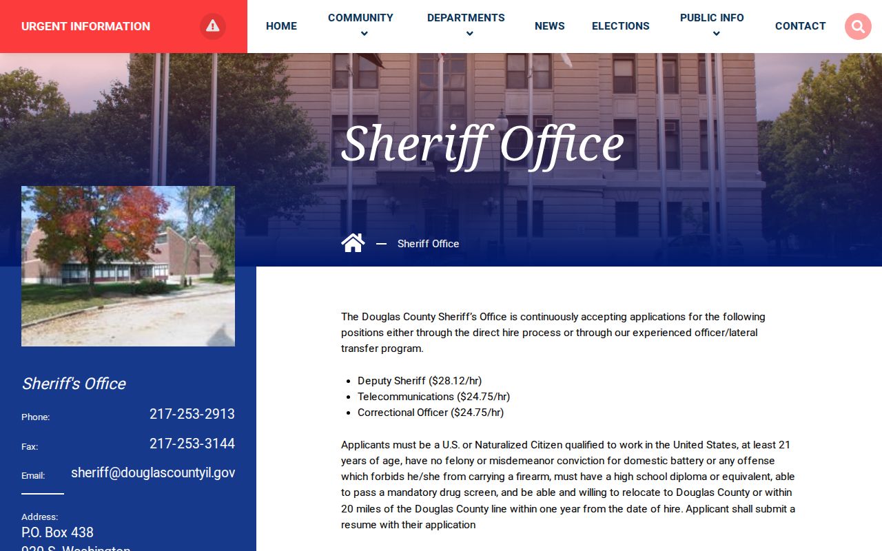 Douglas County arrest and jail criminal records office