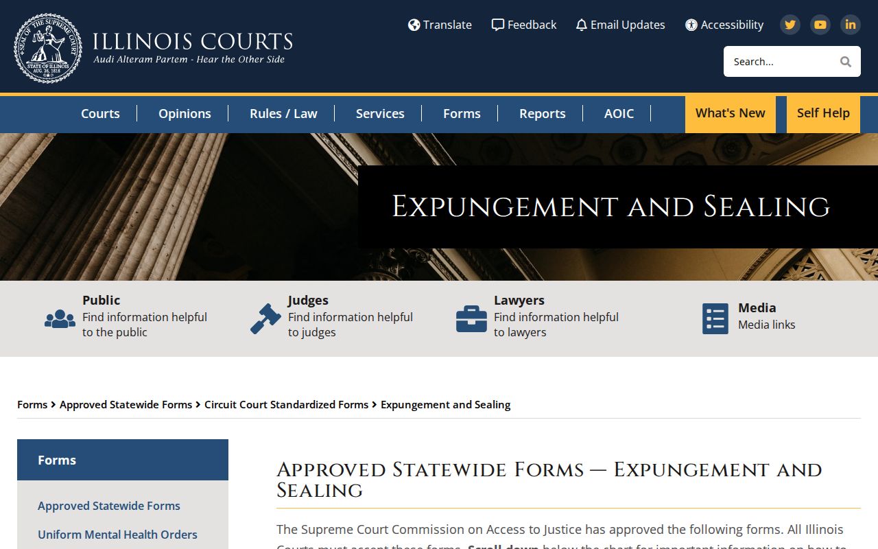 Douglas County criminal record expungement and sealing forms