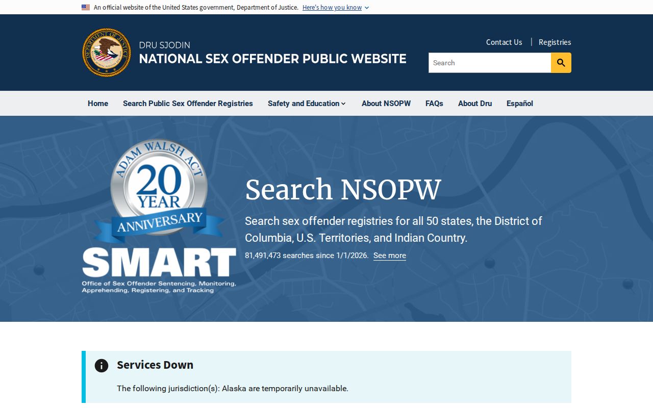 Douglas County sex offender search extended through the national registry